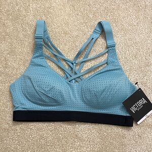 Victoria Sport Blue Strappy Sports Bra